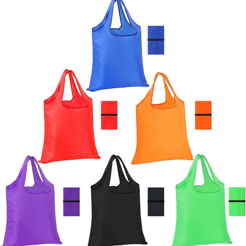 Brand New Extra Large Colorful Reusable Tote Bags 66 Chars